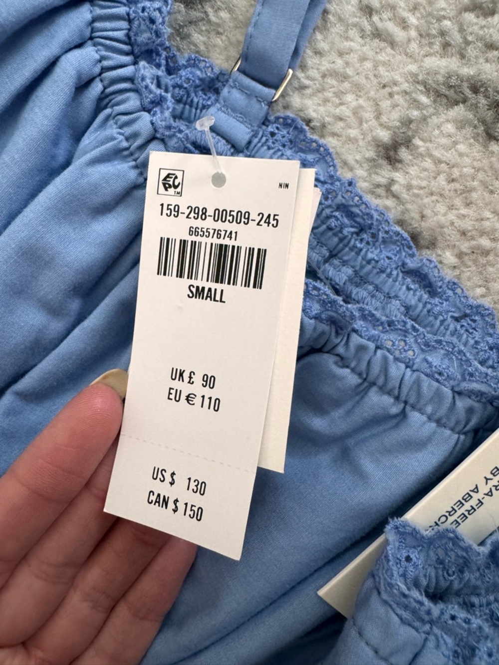 Abercrombie Light Blue Smocked Maxi Dress - Picture 2 of 2